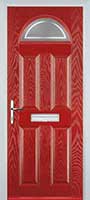 4 Panel 1 Arch Enfield Timber Solid Core Door in Red