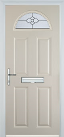 4 Panel 1 Arch Finesse Timber Solid Core Door in Cream