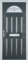 4 Panel 1 Arch Finesse Timber Solid Core Door in Anthracite Grey