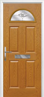 4 Panel 1 Arch Finesse Timber Solid Core Door in Oak