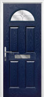 4 Panel 1 Arch Flair Timber Solid Core Door in Dark Blue