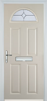 4 Panel 1 Arch Flair Timber Solid Core Door in Cream