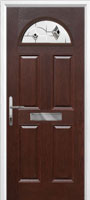 4 Panel 1 Arch Murano Timber Solid Core Door in Darkwood