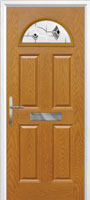 4 Panel 1 Arch Murano Timber Solid Core Door in Oak