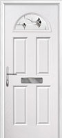 4 Panel 1 Arch Murano Timber Solid Core Door in White