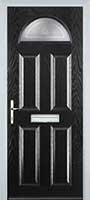 4 Panel 1 Arch Staxton Timber Solid Core Door in Black