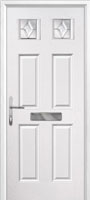4 Panel 2 Square Classic Timber Solid Core Door in White