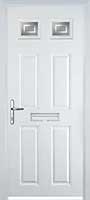 4 Panel 2 Square Enfield Timber Solid Core Door in White