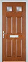 4 Panel 2 Square Staxton Timber Solid Core Door in Oak