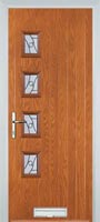 4 Square (off set) Abstract Timber Solid Core Door in Oak