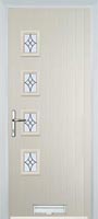 4 Square (off set) Elegance Timber Solid Core Door in Cream