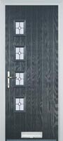 4 Square (off set) Finesse Timber Solid Core Door in Anthracite Grey
