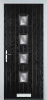 4 Square (centre) Enfield Timber Solid Core Door in Black