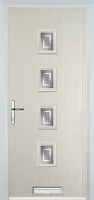 4 Square (centre) Enfield Timber Solid Core Door in Cream