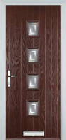 4 Square (centre) Enfield Timber Solid Core Door in Darkwood