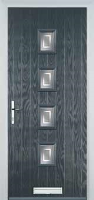 4 Square (centre) Enfield Timber Solid Core Door in Anthracite Grey