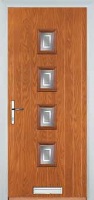 4 Square (centre) Enfield Timber Solid Core Door in Oak