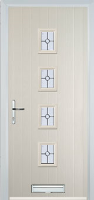 4 Square (centre) Finesse Timber Solid Core Door in Cream