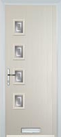 4 Square (off set) Enfield Timber Solid Core Door in Cream