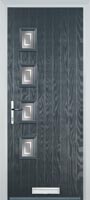 4 Square (off set) Enfield Timber Solid Core Door in Anthracite Grey