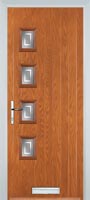 4 Square (off set) Enfield Timber Solid Core Door in Oak
