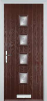 4 Square (centre) Staxton Timber Solid Core Door in Darkwood