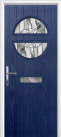 Circle Abstract Timber Solid Core Door in Dark Blue