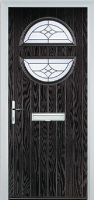 Circle Crystal Harmony Timber Solid Core Door in Black Brown