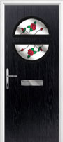 Circle English Rose Timber Solid Core Door in Black