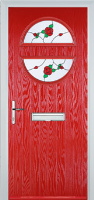 Circle English Rose Timber Solid Core Door in Poppy Red