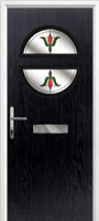 Circle Fleur Timber Solid Core Door in Black