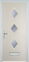 Diamond 3 Timber Solid Core Door in Cream