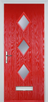 Diamond 3 Timber Solid Core Door in Poppy Red