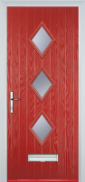 Diamond 3 Timber Solid Core Door in Red