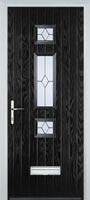 Mid 3 Square Classic Timber Solid Core Door in Black