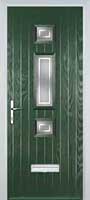 Mid 3 Square Enfield Timber Solid Core Door in Green