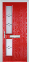 Twin Square Classic Timber Solid Core Door in Poppy Red