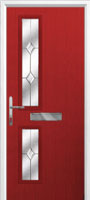 Twin Square Classic Timber Solid Core Door in Red