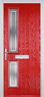 Twin Square Enfield Timber Solid Core Door in Poppy Red