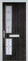 Twin Square Flair Timber Solid Core Door in Black Brown