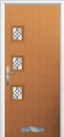 3 Square (off set) Elegance Composite Front Door in Oak