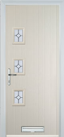 3 Square (off set) Flair Composite Front Door in Cream