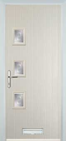 3 Square (off set) Staxton Composite Front Door in Cream