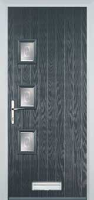 3 Square (off set) Staxton Composite Front Door in Anthracite Grey