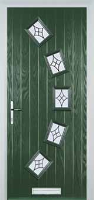 5 Square Curved Elegance Composite Front Door in Green
