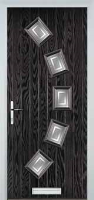 5 Square Curved Enfield Composite Front Door in Black Brown