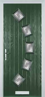 5 Square Curved Enfield Composite Front Door in Green