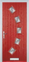 5 Square Curved Enfield Composite Front Door in Red