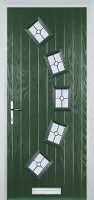5 Square Curved Finesse Composite Front Door in Green