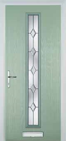 Cottage Long (centre) Crystal Diamond Composite Front Door in Chartwell Green